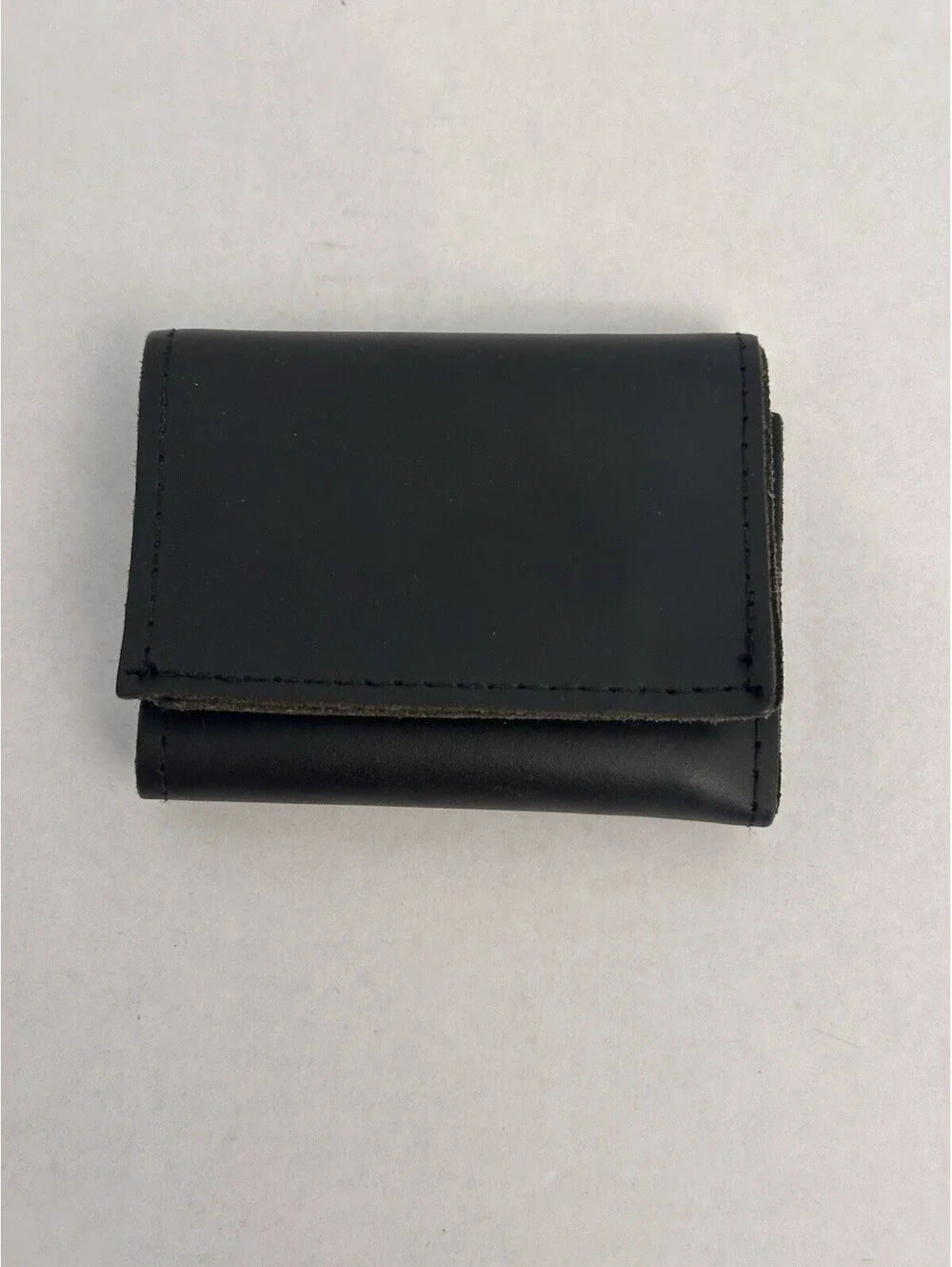 Vintage Style Leather Chain Wallet W/Embossed Deer Brown & Black Made In USA